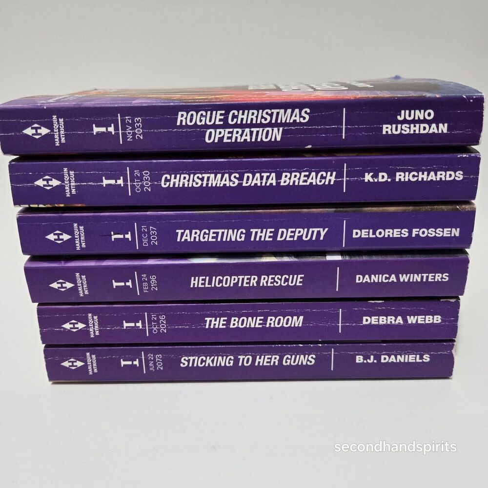 Harlequin Intrigue Lot of 6 Romance Books Beach Travel Reads Misc Themes